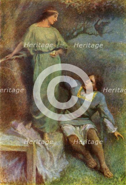 'The pea-hen instantly turned into a maiden', 1917. Creator: Unknown.