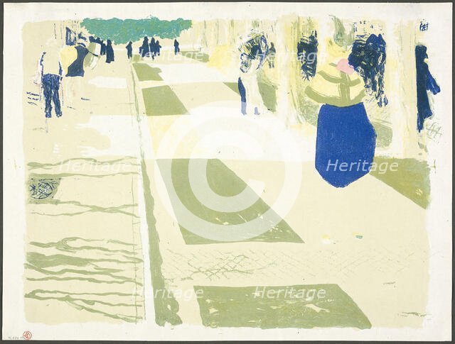 The Avenue, plate two from Landscapes and Interiors, 1899. Creator: Edouard Vuillard.