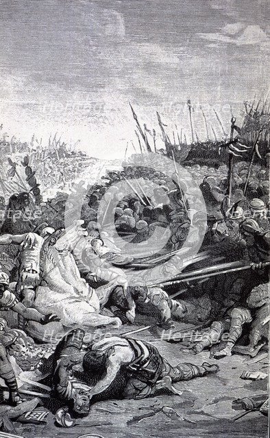 Battle of Adrianople in Thrace, between the armies of Emperor Constantine 'The Great' and Liciniu…