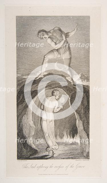 The Soul Exploring the Recesses of the Grave, from The Grave, a Poem by Robert Bl..., March 1, 1813. Creator: Luigi Schiavonetti.