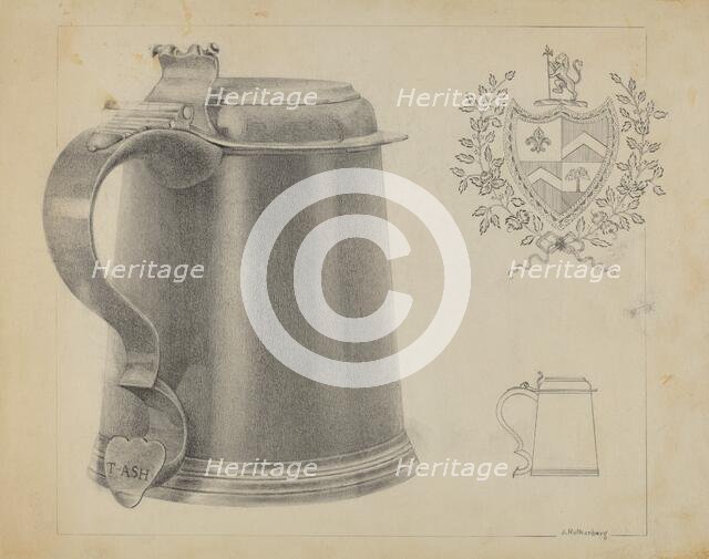 Silver Tankard, c. 1936. Creator: Joseph Rothenberg.