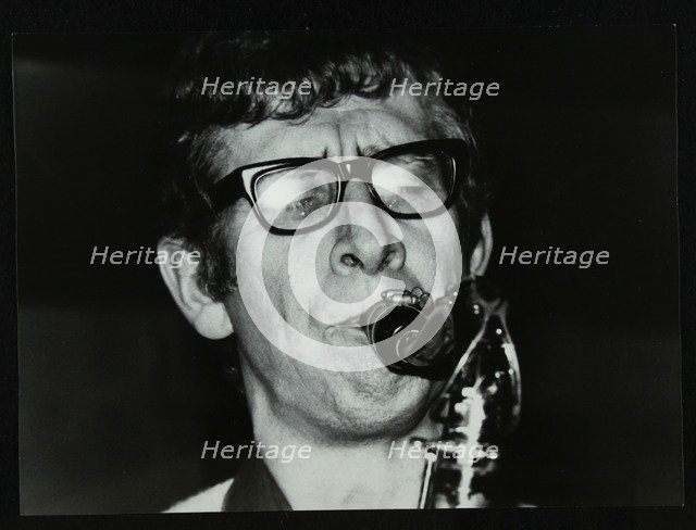 Saxophonist Phil Day playing at The Bell, Codicote, Hertfordshire, January 1984. Artist: Denis Williams