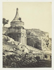Absalom's Tomb, Jerusalem, 1857. Creator: Francis Frith.