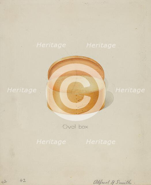 Shaker Oval Box, c. 1936. Creator: Alfred H. Smith.