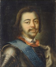 Portrait of Emperor Peter I the Great (1672-1725), Early 18th cen.. Artist: Nikitin, Ivan Nikitich (1680s-after 1742)
