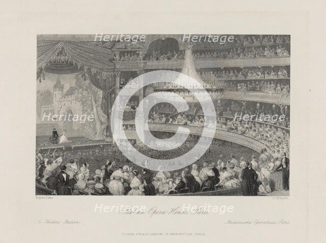 Italian Opera House, Paris. Creator: Mottram, Charles (1807-1876).