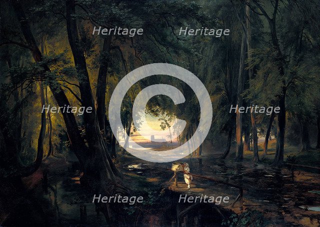 Forest path near Spandau, 1835. Artist: Blechen, Carl (1798-1840)