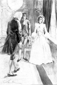 An Enemy of His Grace: My lady...was no longer clad in black, as before..., 1898. Creator: Unknown.