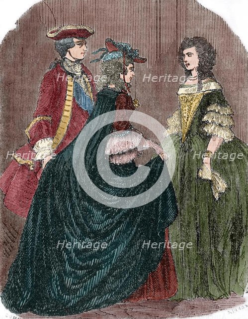 King Louis XV of France (1710-1774) and his mistress Marie-Anne of Mailly-Nesle(1717-1744)..., 1851. Creator: Unknown.