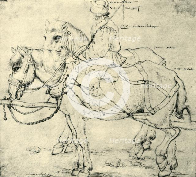 Rider and two horses, 1559-1563, (1943). Creator: Pieter Bruegel the Elder.