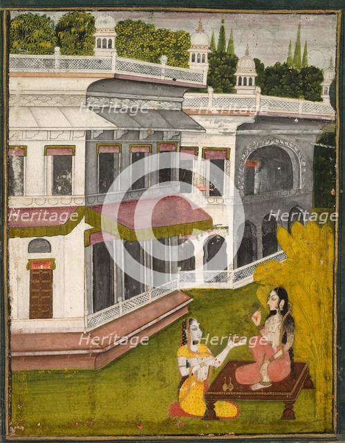 Lady and Her Confidante, c. 1800. Creator: Unknown.