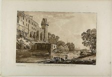 Caesar’s Tower and Part of Warwick Castle from the Island, plate three from Views of Warwick..., Jan Creator: Paul Sandby.