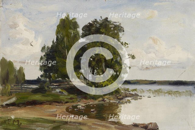 Coastal landscape, Lem, 1903. Creator: Elias Muukka.