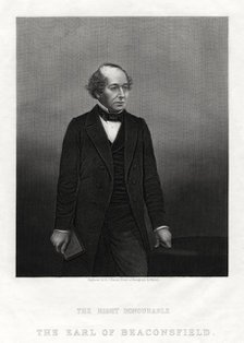 Benjamin Disraeli, Earl of Beaconsfield, Prime Minister, 1880. Artist: DJ Pound