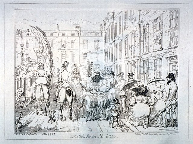 'Sketch for an Al-bum', 1835.          Artist: George Cruikshank