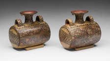 Drum-Shaped Vessels with Textile Motif, A.D. 1450/1532. Creator: Unknown.