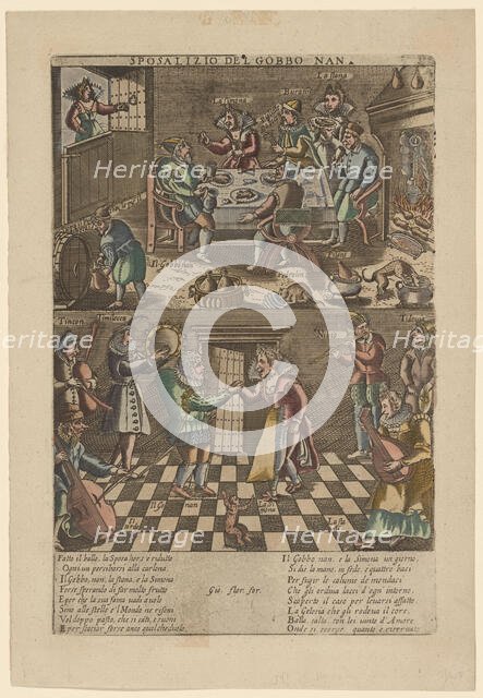 Sposalizio del gobbo nan (The Wedding of the Hunchback) , c1535-1540. Creator: Floreani; Giovanni (1486-1540).