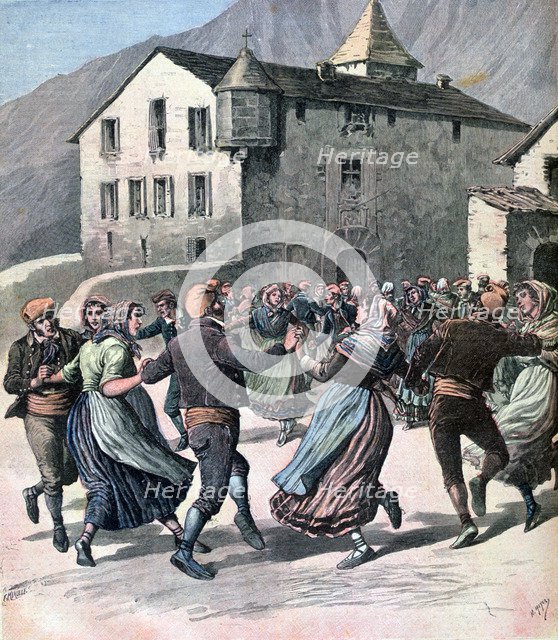 The Farandole, Andorra, 1891. Creator: Henri Meyer.