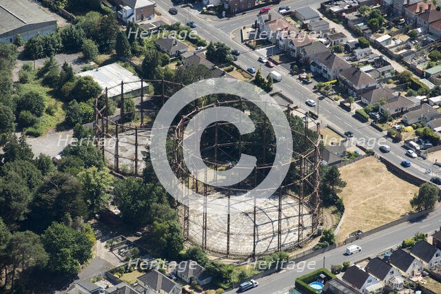 Gas holders, Branksome Gas Works, Poole, Dorset, 2018. Creator: Historic England.