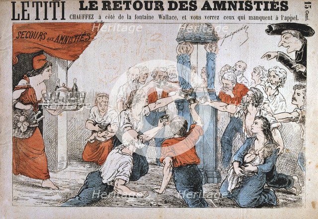 Cartoon, Paris Commune, 1871. Artist: Anon