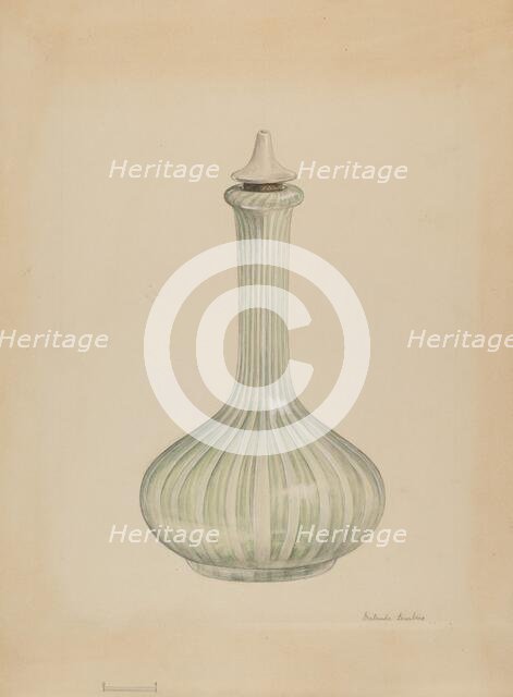 Barber Shop Bottle, c. 1936. Creator: Gertrude Lemberg.