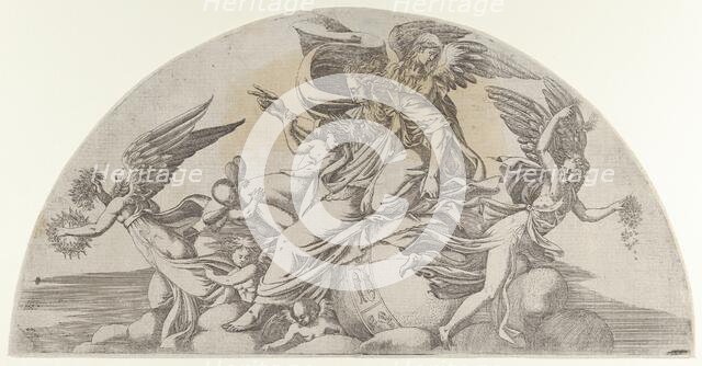 God Seated on the World, 1540-45. Creator: Antonio Fantuzzi.