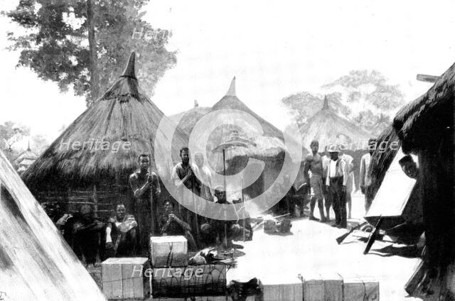 With the British Expedition from Accra to the Gold Coast Hinterland: refugees...at Dekrupé, 1898.  Creator: Unknown.