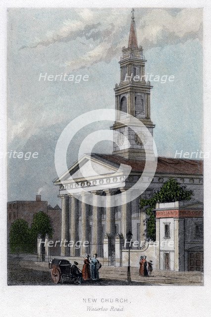 New church, Waterloo Road, London. Artist: Unknown
