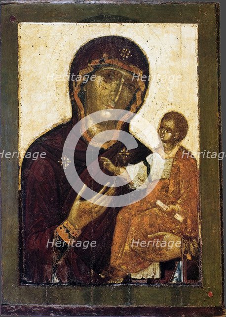 The Virgin Hodegetria, 12th century. Artist: Russian icon  