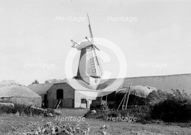 West Blatchington Windmill and barns, East Sussex, before 1936. Artist: HES Simmons