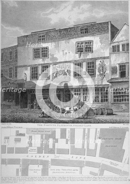 The Fortune Theatre, Golden Lane, City of London, 1811. Artist: William Wise