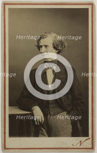 Portrait of the composer Hector Berlioz (1803-1869), ca 1860. Creator: Photo studio Nadar.