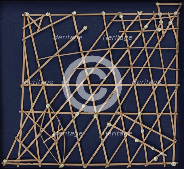 Marshall Islands stick chart. Micronesia, c. 1920.
