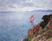 The Red Sail. Artist: Rysselberghe, Théo van (1862-1926)
