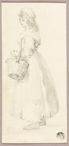 Standing Girl with Basket, n.d. Creator: George Morland.
