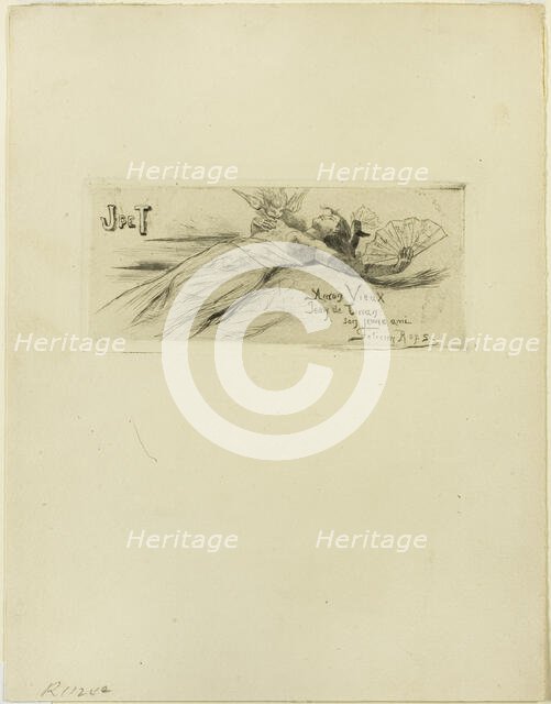 Flirt, 1894. Creator: Félicien Rops.