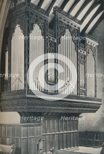 'Organ in Towyn Parish Church', c1910. Artist: Unknown.