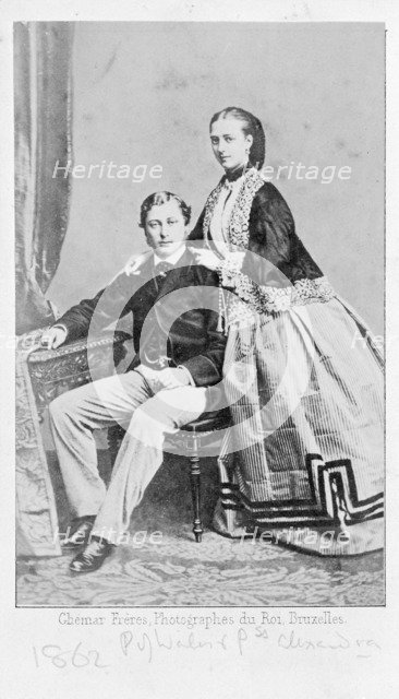 The Prince of Wales and Princess Alexandra of Denmark (when engaged), 1862. Artist: Unknown