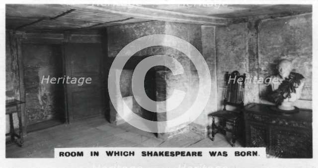 'Room in which Shakespeare was born', (c1920s). Artist: Unknown