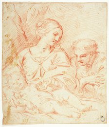 Madonna and Sleeping Christ Child with Male Saint, n.d. Creator: Agostino Masucci.