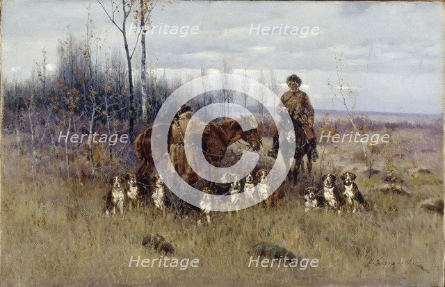 Fox hunting. Artist: Voroshilov, Sergey Semyonovich (before 1865-after 1911)