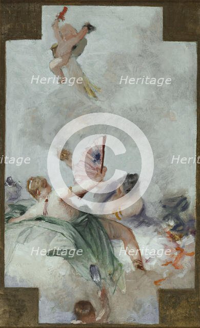 Esquisse pour la salle des Fêtes de l'Hôtel de Ville de Paris : Les Parfums, 1889. Creator: Gabriel Ferrier.