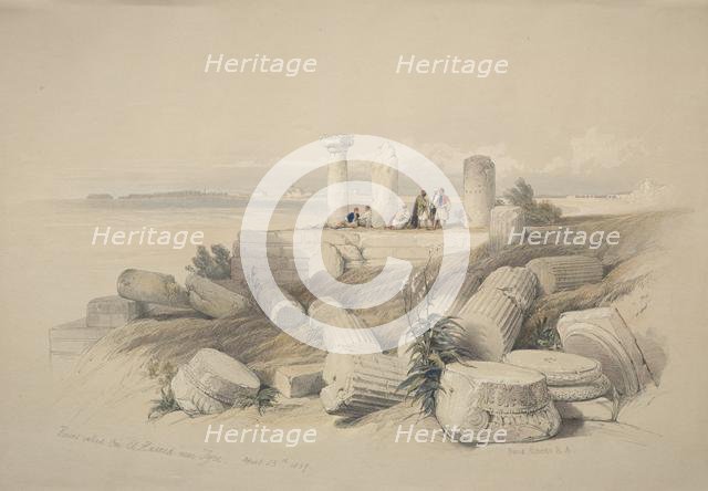 Ruins Called Om El Hamed near Tyre, 1839. Creator: David Roberts (British, 1796-1864).