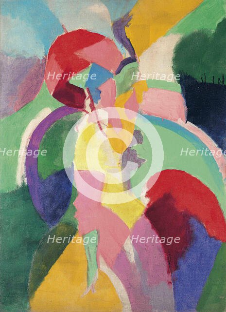 Woman with an Umbrella or The Parisian Woman, 1913. Creator: Delaunay, Robert (1885-1941).