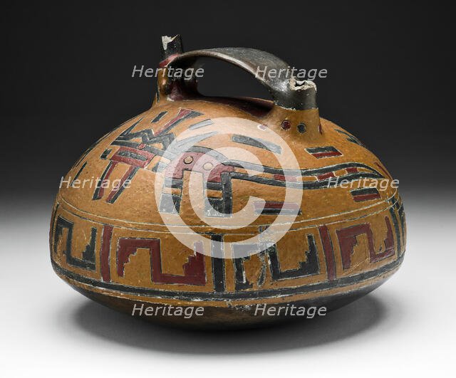 Vessel with Abstract Feline and Falcon-Head Spout, 650/150 B.C. Creator: Unknown.