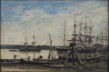 Bordeaux. The port, 1876. Creator: Boudin, Eugène-Louis (1824-1898).