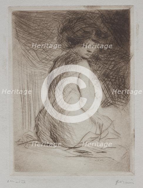 Seatetd Nude Woman from the Back. Creator: Jean Louis Forain (French, 1852-1931).