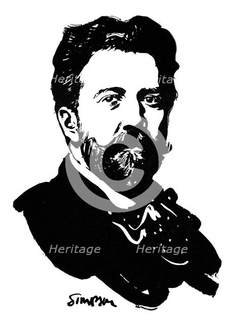 Sir Henry Wood, English conductor, 1912. Artist: Joseph Simpson