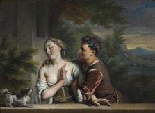 A Man Trying to embrace a Woman, mid-17th-early 18th century. Creator: Carel de Moor.