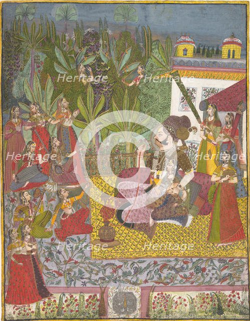 Maharaja Bijay Singh in His Harem, ca. 1770. Creator: Unknown.